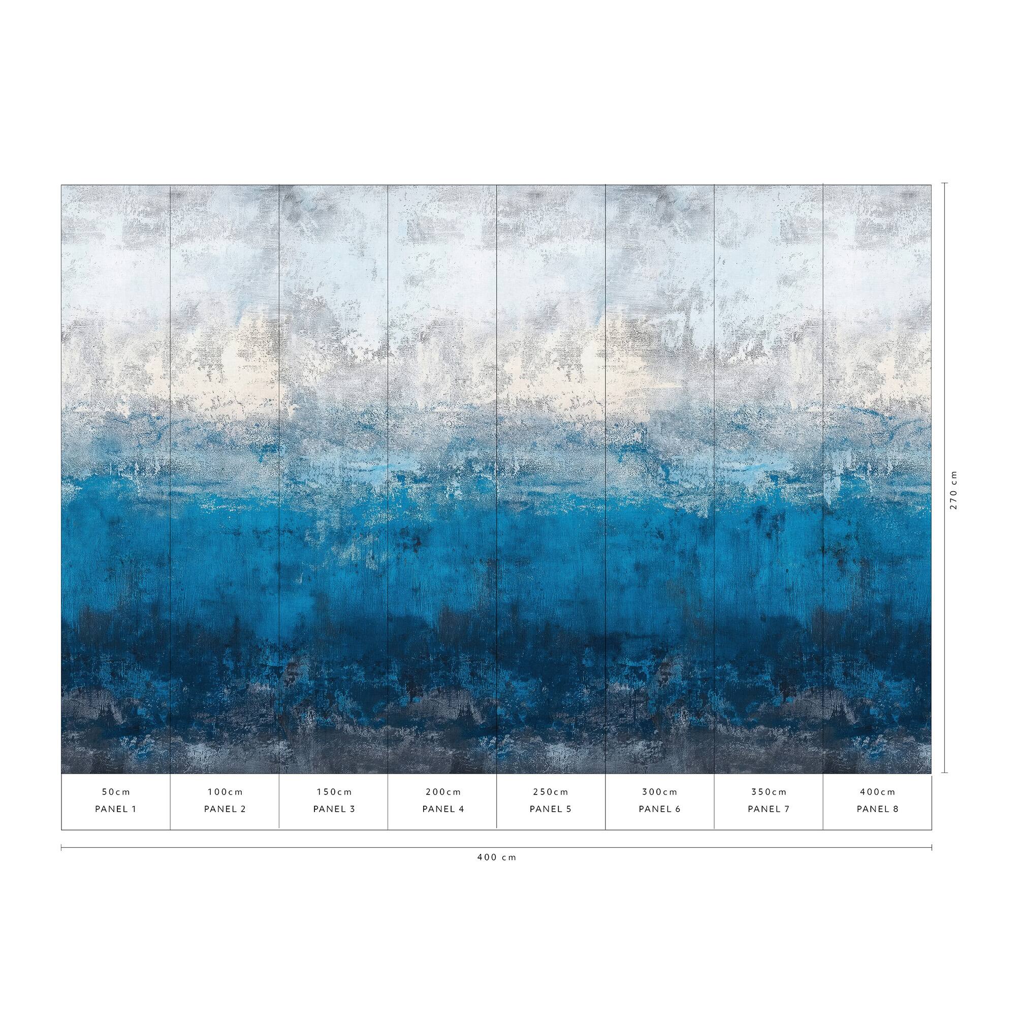 Designs Direct Ocean Line Blue Wall Mural